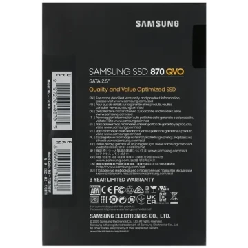 Твердотельный накопитель Samsung 1000 Gb 870 QVO (MZ-77Q1T0BW)