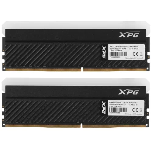 Оперативная память 16 Gb 3600 MHz ADATA XPG GAMMIX D45G RGB Black (AX4U36008G18I-DCBKD45G)