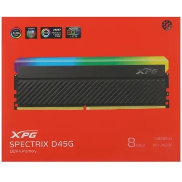 Оперативная память 16 Gb 3600 MHz ADATA XPG GAMMIX D45G RGB Black (AX4U36008G18I-DCBKD45G)