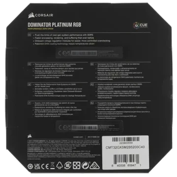 Оперативная память 32 Gb 5200 MHz Corsair DOMINATOR PLATINUM RGB (CMT32GX5M2B5200C40)