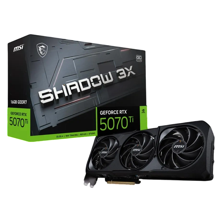 Видеокарта MSI (G507T-16S3C) GeForce RTX 5070 Ti 16G SHADOW 3X OC
