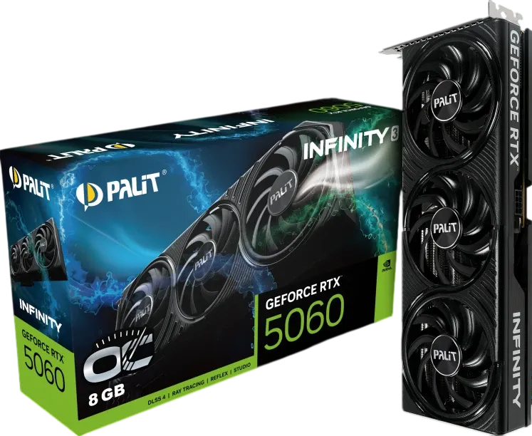 Видеокарта Palit (NE75060T19P1-GB2063S) GeForce RTX 5060 8GB INFINITY 3 OC