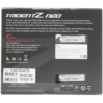 Оперативная память 64 Gb 3600 MHz G.Skill TRIDENT Z NEO (F4-3600C18D-64GTZN)