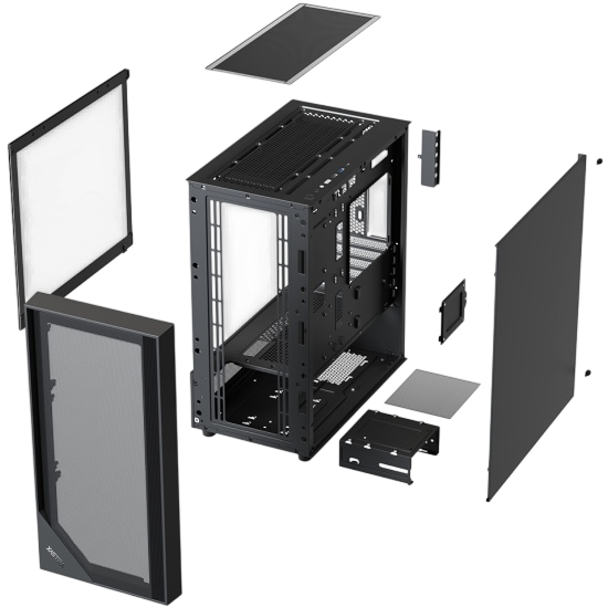 Компьютерный корпус XASTRA A401M 4ARGB-V2 TG Black (A401M-V2-4FC12A)