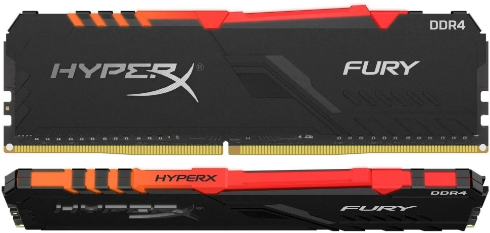 Оперативная память 32 Gb 3000 MHz Kingston HYPERX FURY Black RGB (HX430C16FB3A/32)