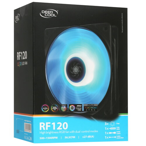 Вентилятор для корпуса Deepcool RF 120-3 IN 1 DP-FRGB-RF120-3C