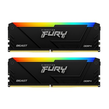 Оперативная память 16 Gb 2666 MHz Kingston FURY Beast RGB PnP Black (KF426C16BB2AK2/16)