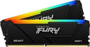 Оперативная память 16 Gb 2666 MHz Kingston FURY Beast RGB PnP Black (KF426C16BB2AK2/16)
