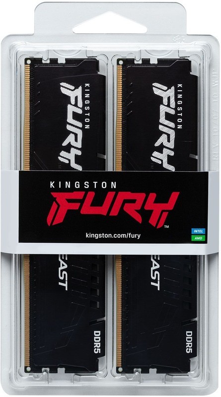 Оперативная память 64 Gb 6000 MHz Kingston FURY Beast EXPO Black (KF560C36BBEK2-64)