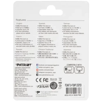 Твердотельный накопитель Patriot 128 Gb P300 (P300P128GM28)