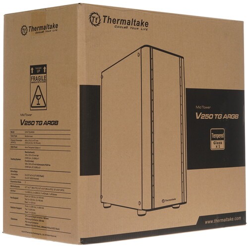Компьютерный корпус ThermalTake V250 TG ARGB Black CA-1Q5-00M1WN-00