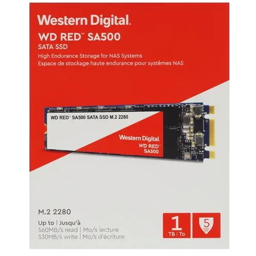 Твердотельный накопитель Western Digital 1000 Gb Red (WDS100T1R0B)
