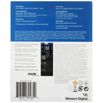 Твердотельный накопитель Western Digital 500 Gb Blue SN500 (WDS500G4B0E)