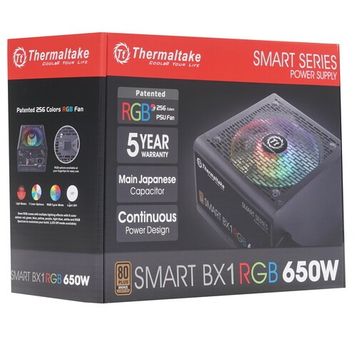 Блок питания Thermaltake 650W SMART BX1 RGB PS-SPR-0650NHSABE-1