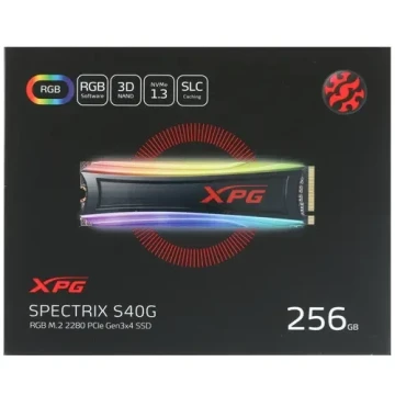 Твердотельный накопитель ADATA 256 Gb SPECTRIX S40G RGB AS40G-256GT-C XPG