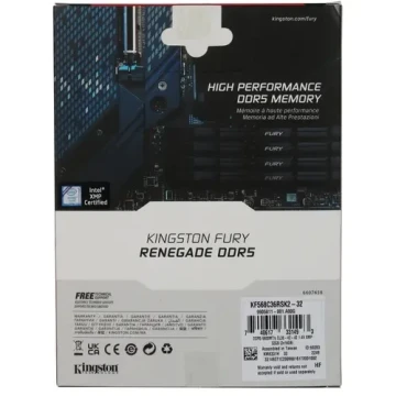 Оперативная память 32 Gb 6800 MHz Kingston FURY Renegade XMP Silver/Black (KF568C36RSK2-32)