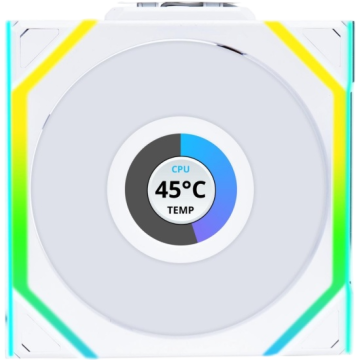 Комплект вентиляторов для корпуса Lian Li UNI FAN SL WIRELESS LCD 120 Reverse Blade ARGB White (G99.12RSLLCD1W3W.R0)