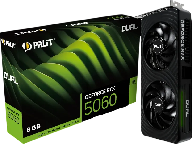 Видеокарта Palit (NE75060019P1-GB2063D) GeForce RTX 5060 8GB Dual