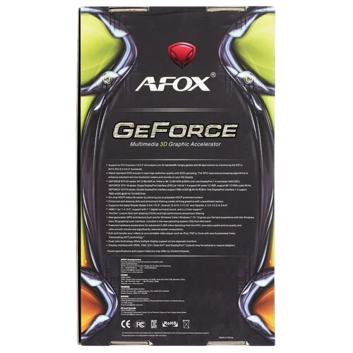Видеокарта AFox (AF1650-4096D6H3-V6) GeForce GTX 1650 4GB GAMING DUAL