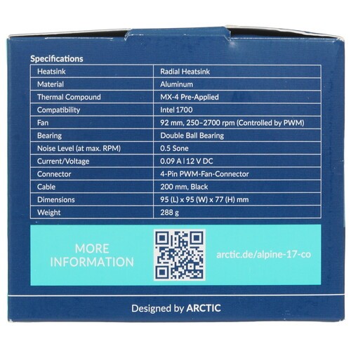 Кулер для процессора Arctic Cooling ALPINE 17 CO ACALP00041A PWM