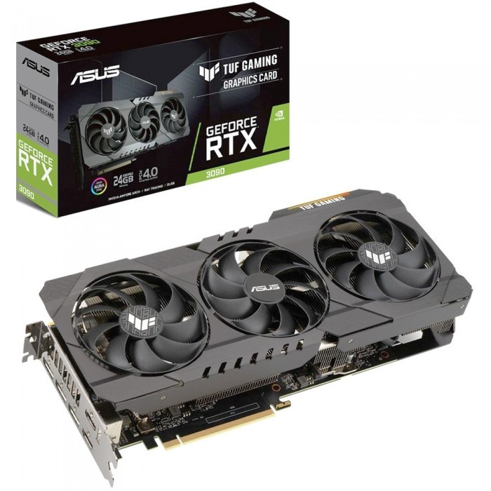 Видеокарта ASUS (TUF-RTX3090-O24G-GAMING) GeForce RTX 3090 24GB TUF GAMING OC 90YV0FD1-M0NM00