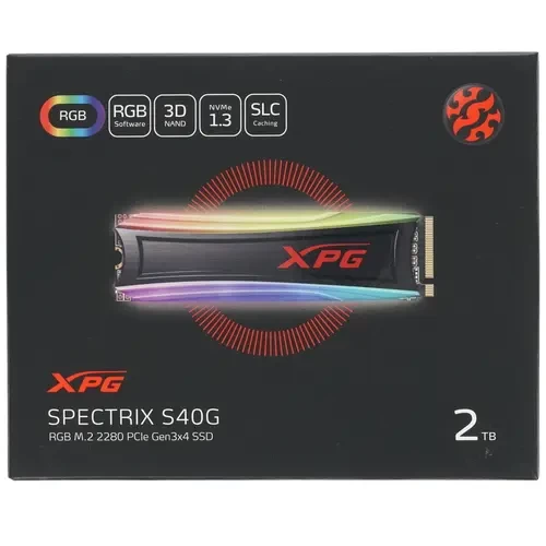 Твердотельный накопитель ADATA 2000 Gb SPECTRIX S40G RGB AS40G-2TT-C XPG 