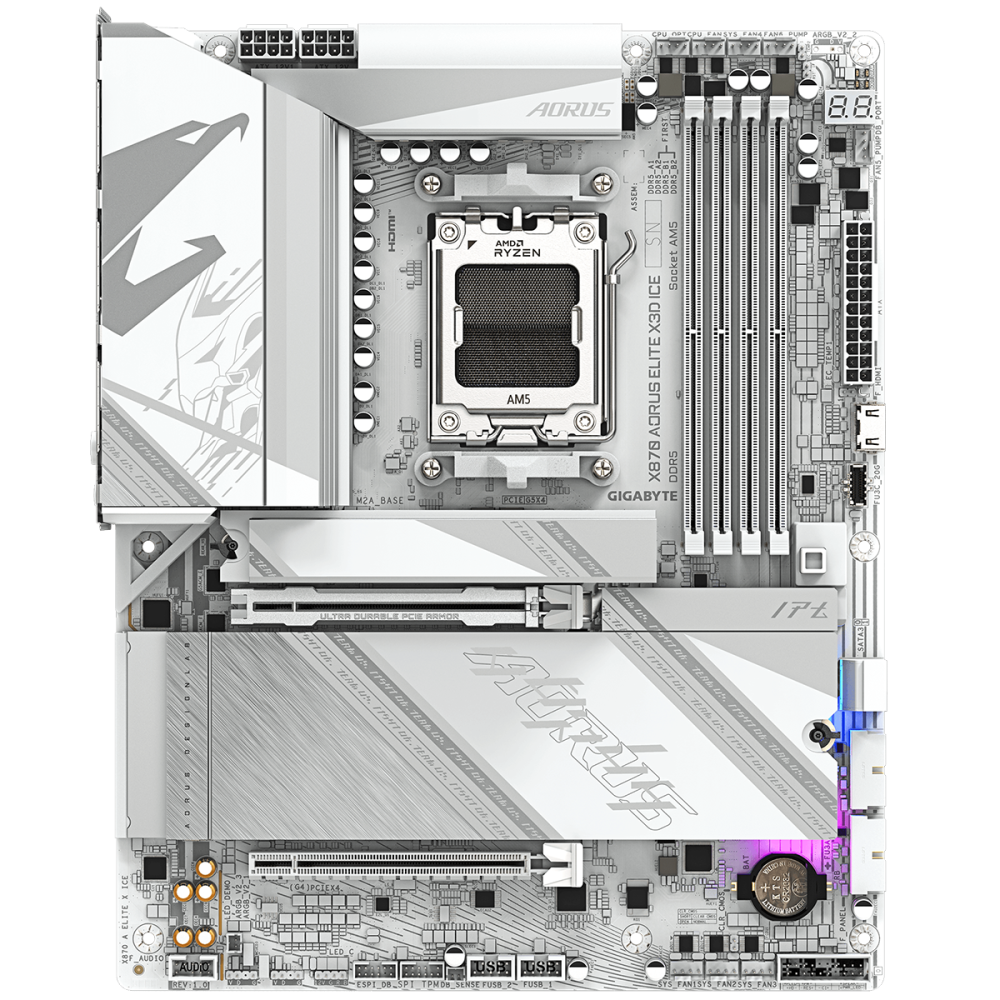 Материнская плата Gigabyte X870 AORUS ELITE X ICE rev