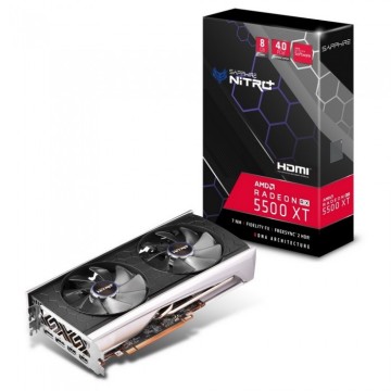 Видеокарта Sapphire (11295-05-20G) Nitro+ Radeon RX 5500 XT 1737Mhz PCI-E 4.0 8192Mb 14400Mhz 128 bit 2xHDMI 2xDisplayPort HDCP SE