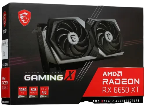 Видеокарта MSI (RX 6650 XT GAMING X 8G) Radeon RX 6650 XT 8GB GAMING X 8G