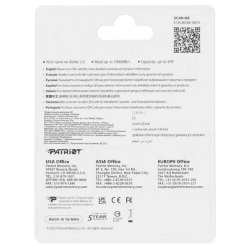 Твердотельный накопитель Patriot 1000 Gb P400 P400P1TBM28H