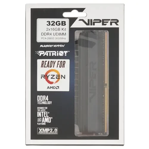 Оперативная память 32 Gb 3600 MHz PATRIOT (PVB432G360C8K)
