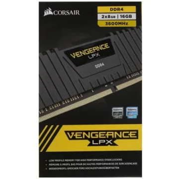 Оперативная память 16 Gb 3600 MHz Corsair VENGEANCE LPX Black (CMK16GX4M2D3600C18)