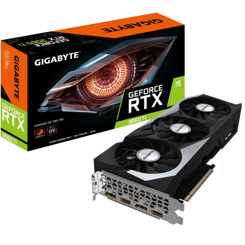 Видеокарта Gigabyte (GV-N306TXGAMING OC-8GD) GeForce RTX 3060 Ti 8GB GDDR6X GAMING OC