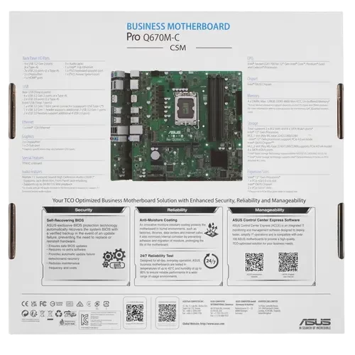 Материнская плата ASUS PRO Q670M-C-CSM (90MB19E0-M2EAYC)