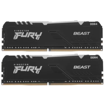 Оперативная память 16 Gb 3733 MHz Kingston FURY Beast RGB Black (KF437C19BBAK2/16)