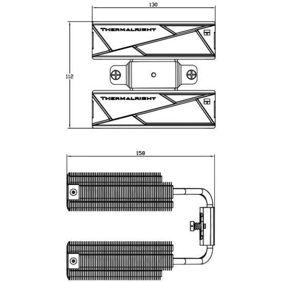 Кулер для процессора Thermalright Royal Pretor 130 Black (TRRP130B)