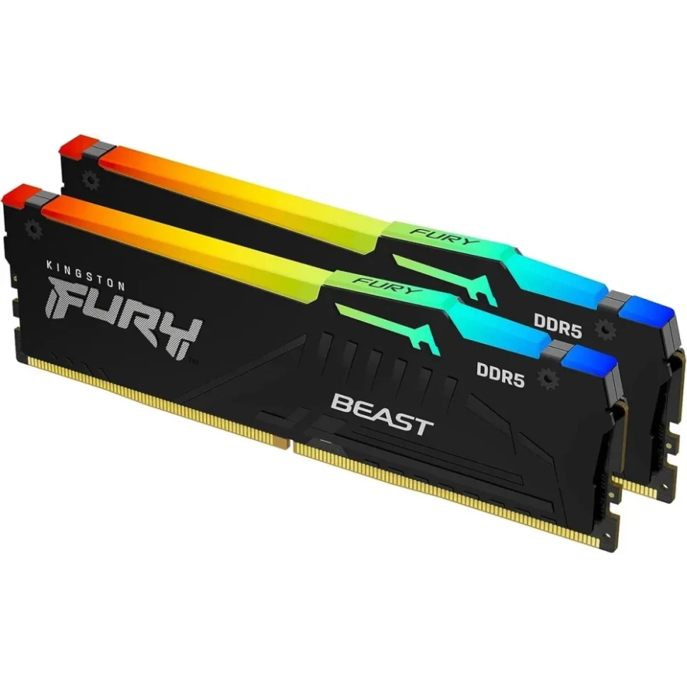 Оперативная память 16 Gb 6000 MHz Kingston FURY Beast RGB Black (KF560C30BBEAK2-16)