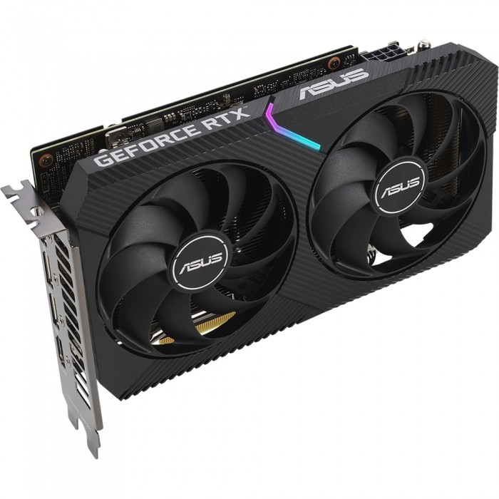 Видеокарта ASUS (DUAL-RTX3060TI-O8G-MINI-V2) GeForce RTX 3060 8Gb Ti DUAL MINI OC V2 90YV0FT2-M0NA00