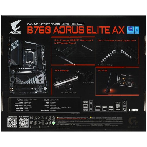 Материнская плата Gigabyte B760 AORUS ELITE AX