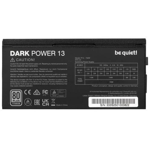 Блок питания Be Quiet! 750W DARK POWER 13 BN333 16 pin (PCIe 5.0 Connector Cable Details)