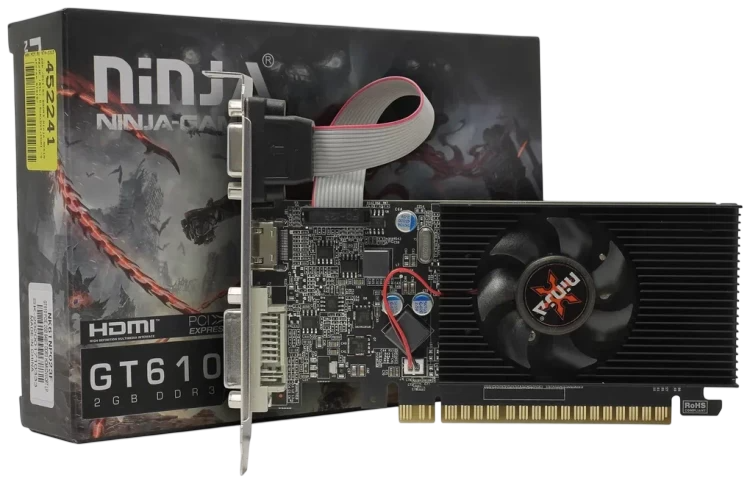 Видеокарта Sinotex Ninja (NF61NP023F) GeForce GT 610 2GB PCIE (48SP) CRT