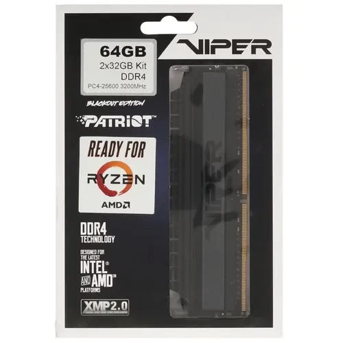 Оперативная память 64 Gb 3200 MHz PATRIOT (PVB464G320C6K)