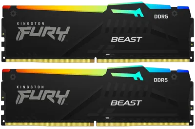 Оперативная память 32 Gb 6400 MHz Kingston FURY Beast RGB Black (KF564C32BBAK2-32)