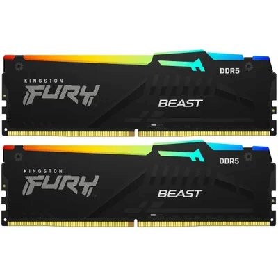 Оперативная память 32 Gb 6400 MHz Kingston FURY Beast RGB Black (KF564C32BBAK2-32)