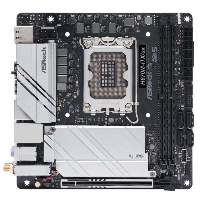 Материнская плата ASRock H670M-ITX/AX WiFi