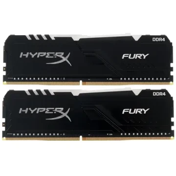 Оперативная память 16 Gb 3200 MHz Kingston HYPERX FURY Black RGB (HX432C16FB3AK2/16)