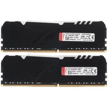 Оперативная память 16 Gb 3200 MHz Kingston HYPERX FURY Black RGB (HX432C16FB3AK2/16)