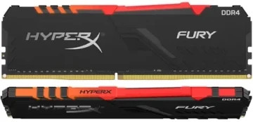 Оперативная память 16 Gb 3200 MHz Kingston HYPERX FURY Black RGB (HX432C16FB3AK2/16)