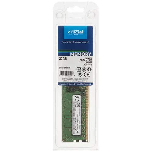 Оперативная память 32 Gb 2666 MHz CRUCIAL (CT32G4DFD8266)