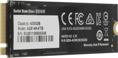 Твердотельный накопитель Gigabyte 4000 Gb AORUS (AG514K4TB)